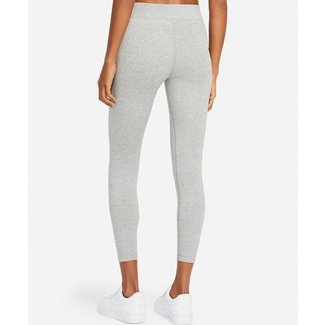 Nike Women's Sportswear Essential 7/8 Mid Rise Leggings - Dark Grey Heather/White, As shown, hi-res