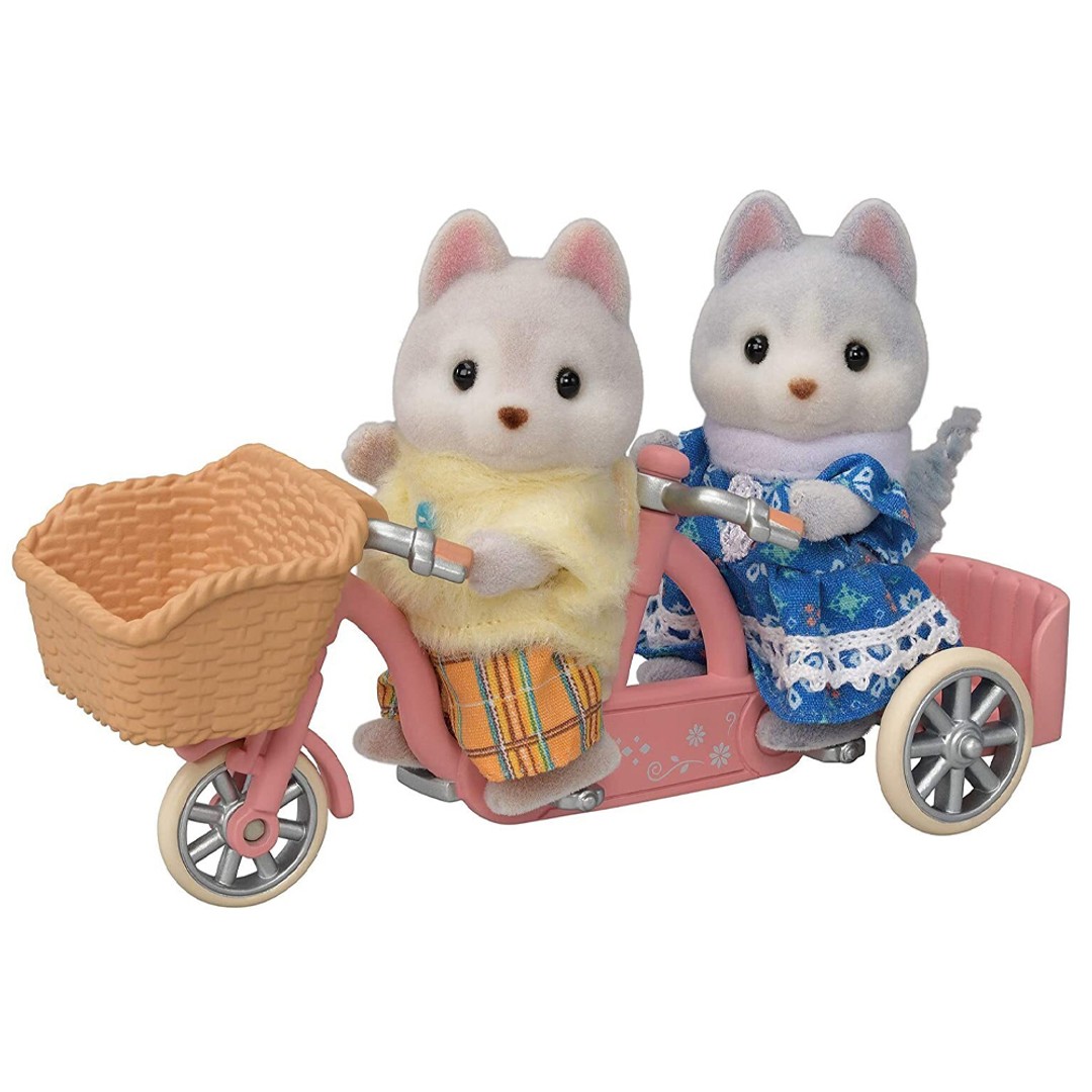 Sylvanian Families Tandem Cycling Set Rabbit Kids Doll Figure Character Play Toy