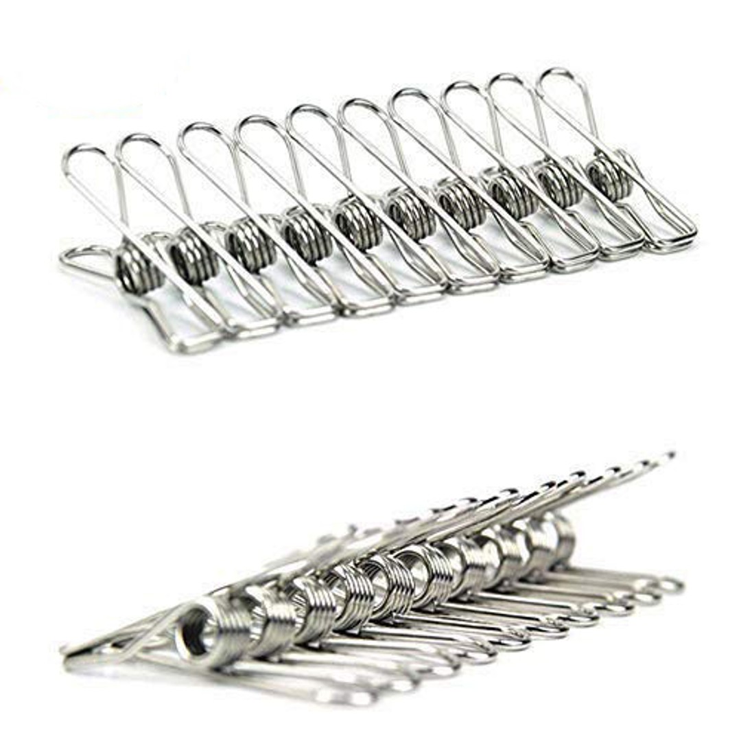 60 Pack Stainless Steel Wire Clip, As shown, hi-res