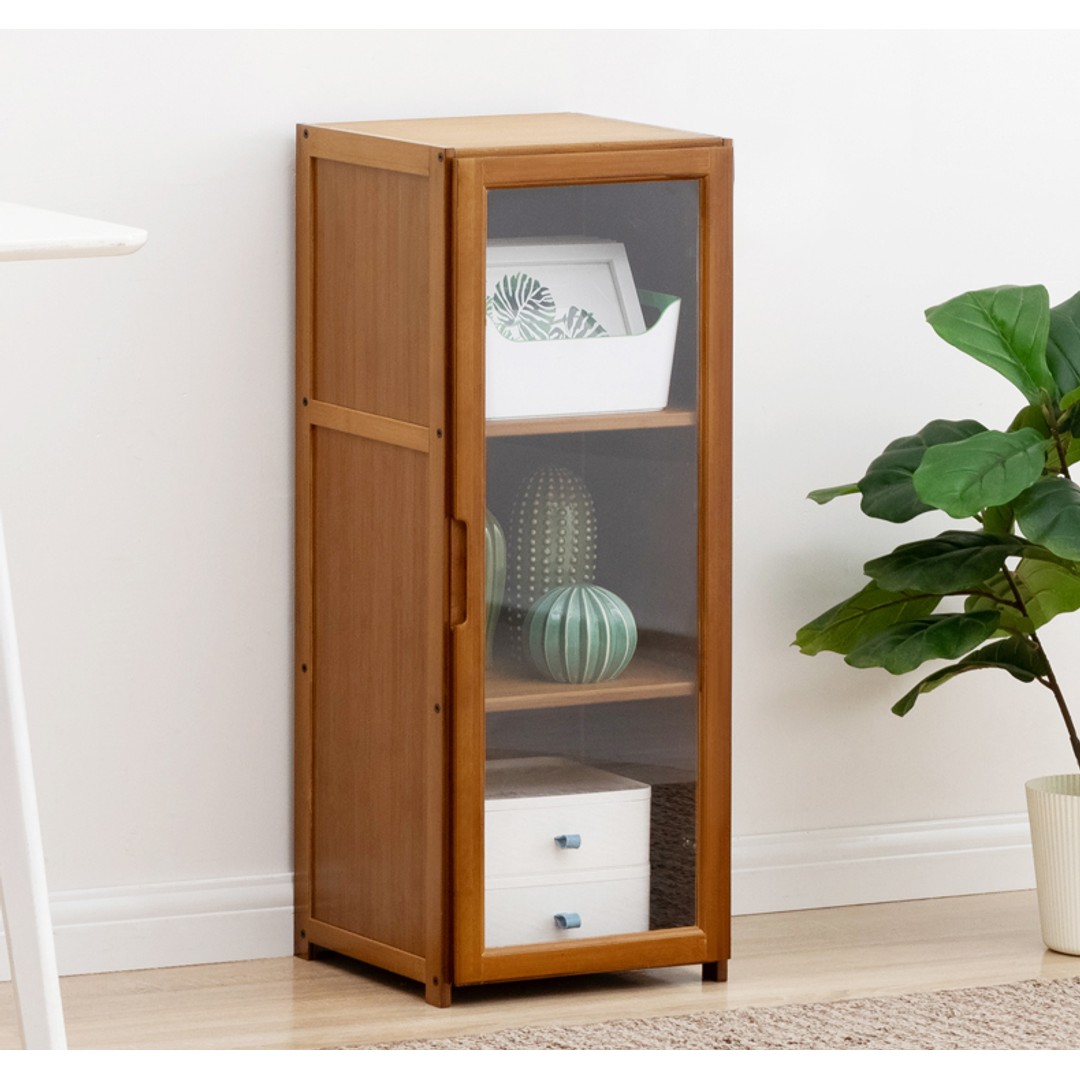 3 Tier Bamboo Free Standing Multifunctional Cabinet Rack, As shown, hi-res