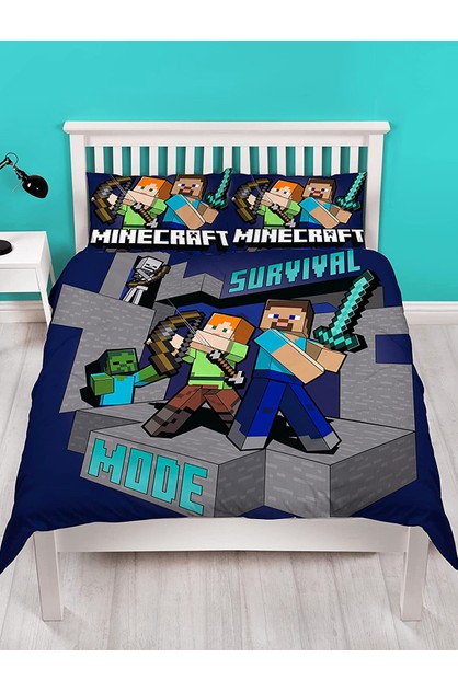 Minecraft Survive Double Duvet Cover, Superman Double Duvet Cover Size