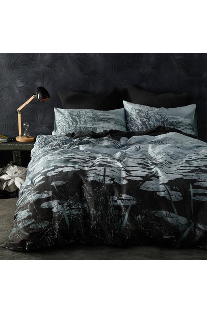 M Linen Bedding On Themarket Nz, Mm Linen Fiori 3 Piece Queen Duvet Cover Set In Black