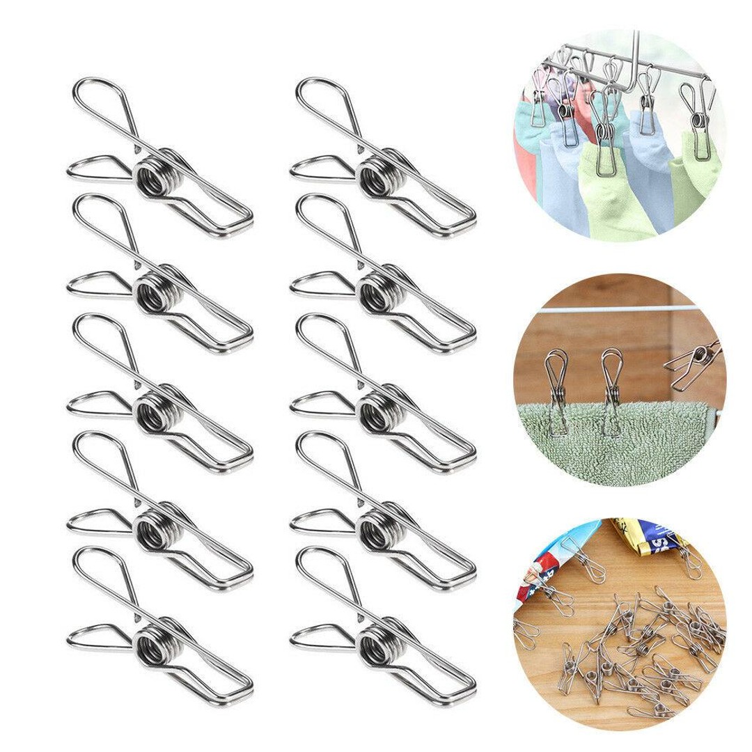 20x Socks Underwear Drying Laundry Clips, Silver, hi-res