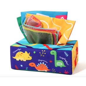 Taylorson Tissue Box - Sensory Silk Scarves & Crinkle Paper Early Learning Toy
