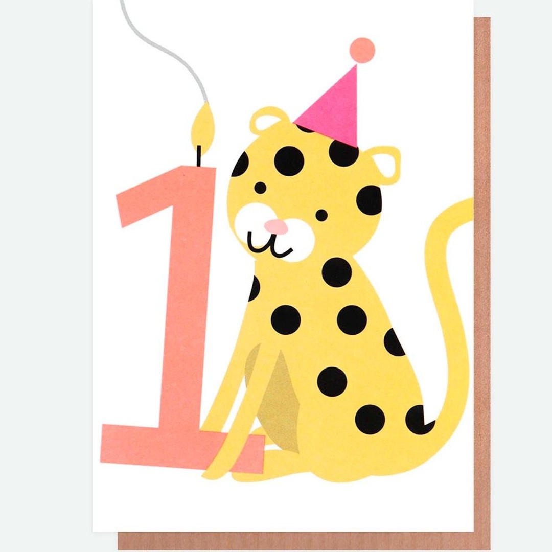 Caroline Gardner | Birthday Cards Age 1 - Leopard