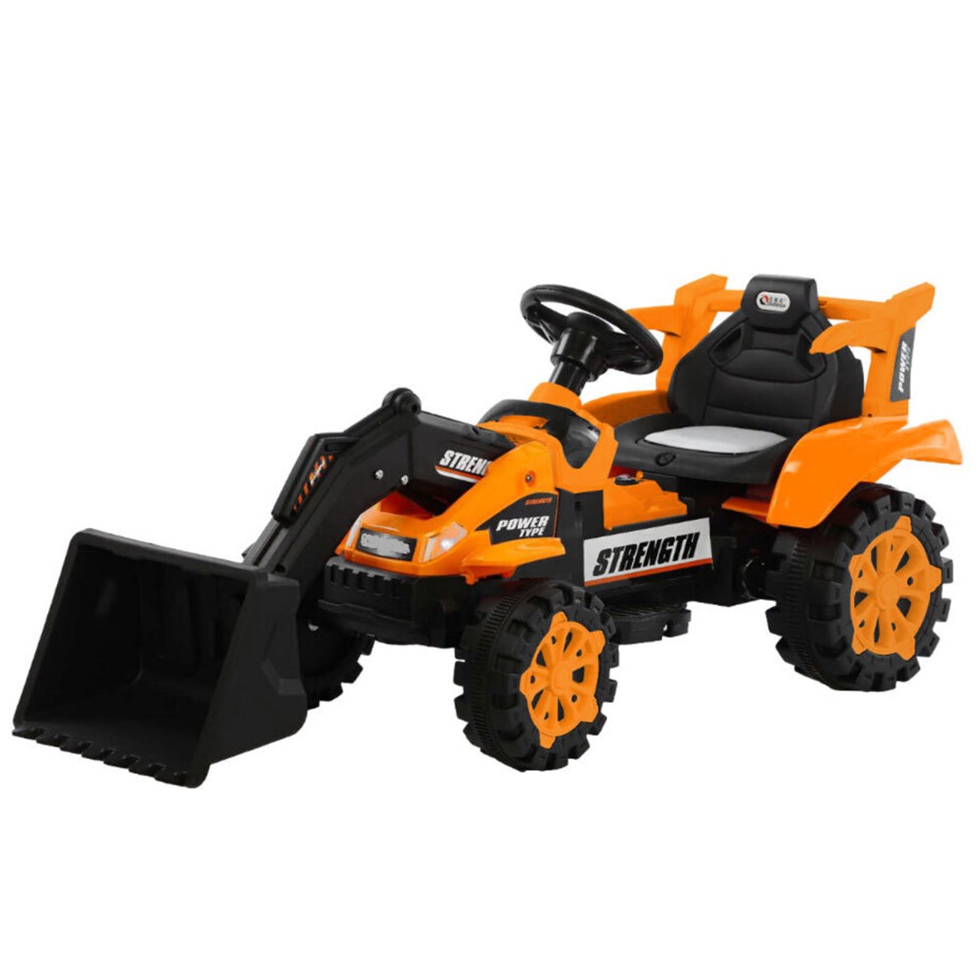 Lenoxx 6V Electric Ride On Front Loader Tractor Kids Toy /Digger/Farm 4y+ Orange