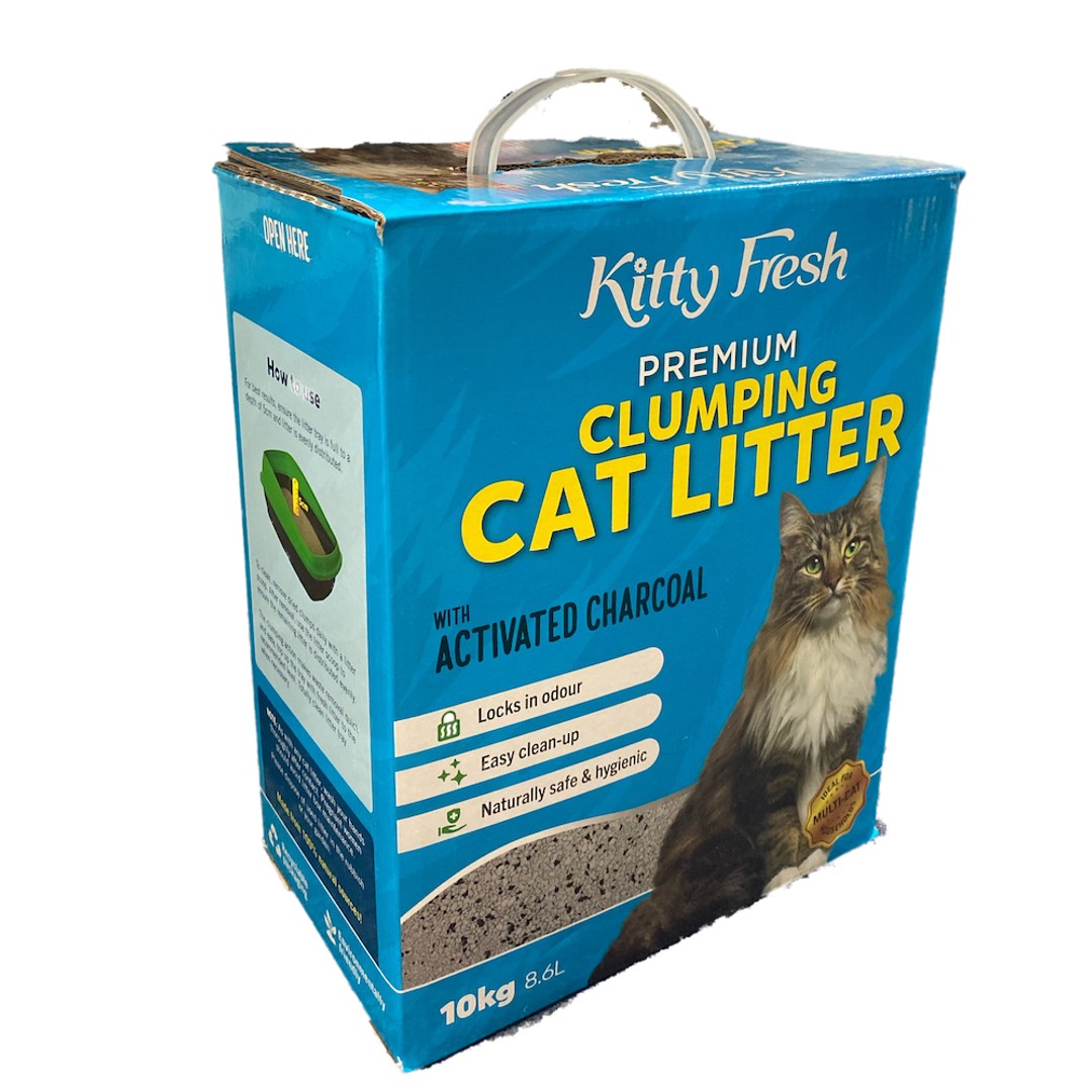 Kitty Fresh Cat Litter Activated Charcoal 10kg BOX