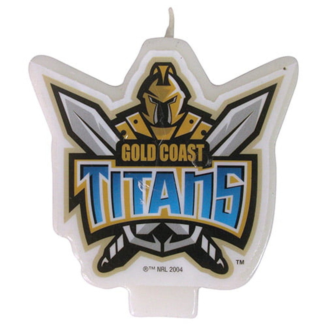 Gold Coast Titans NRL Team Logo Birthday Candle