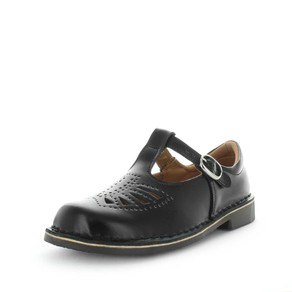 Wilde School Jarra Leather Flats T-Strap Girls Classic Shoes