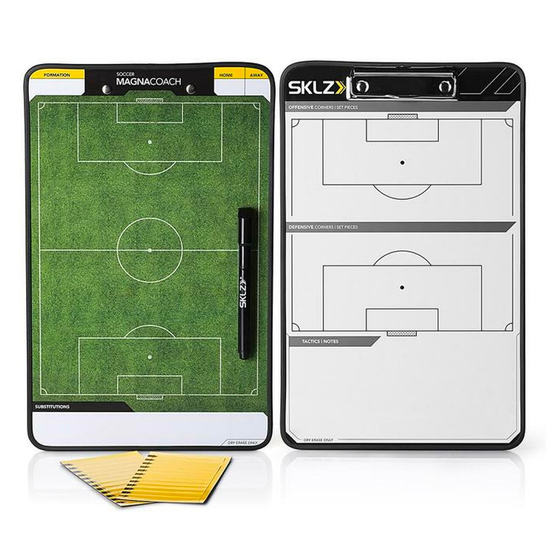 SKLZ Soccer Magna Coaching Scoring Magnetic White/Clip Board w/Marker/Magnets 