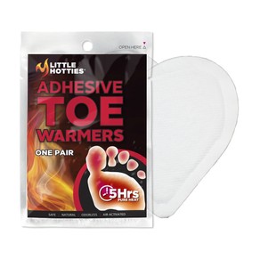 1 Pair Little Hotties Adhesive Toe Warmers Natural 5hr Pure Heat Air-Activated