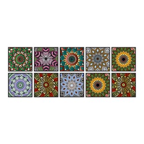20pcs/Set 15x15cm Self-Adhesive Moroccan-style Wall Sticker-Mixed Color