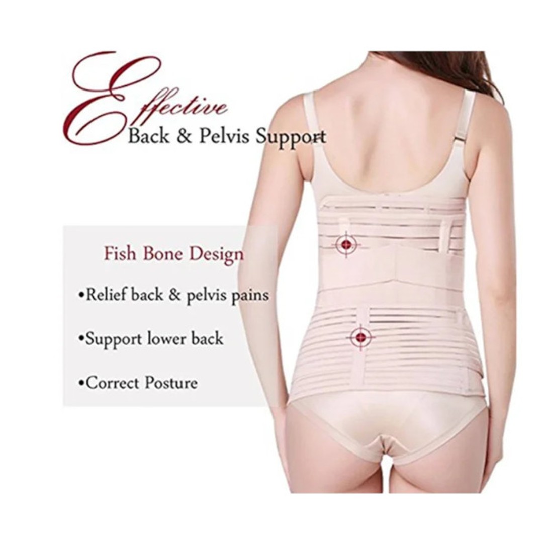 3 In 1 Postpartum Support Recovery Bellywaistpelvis Belt Shapewear, Pack of 1 Flesh, hi-res