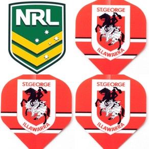 NRL St George Illawarra Dragons Dart Board Dart Flights