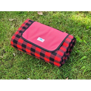 InStock (R) Massive XL Waterproof Check Picnic Blanket Check 2 x 2 Meter Red