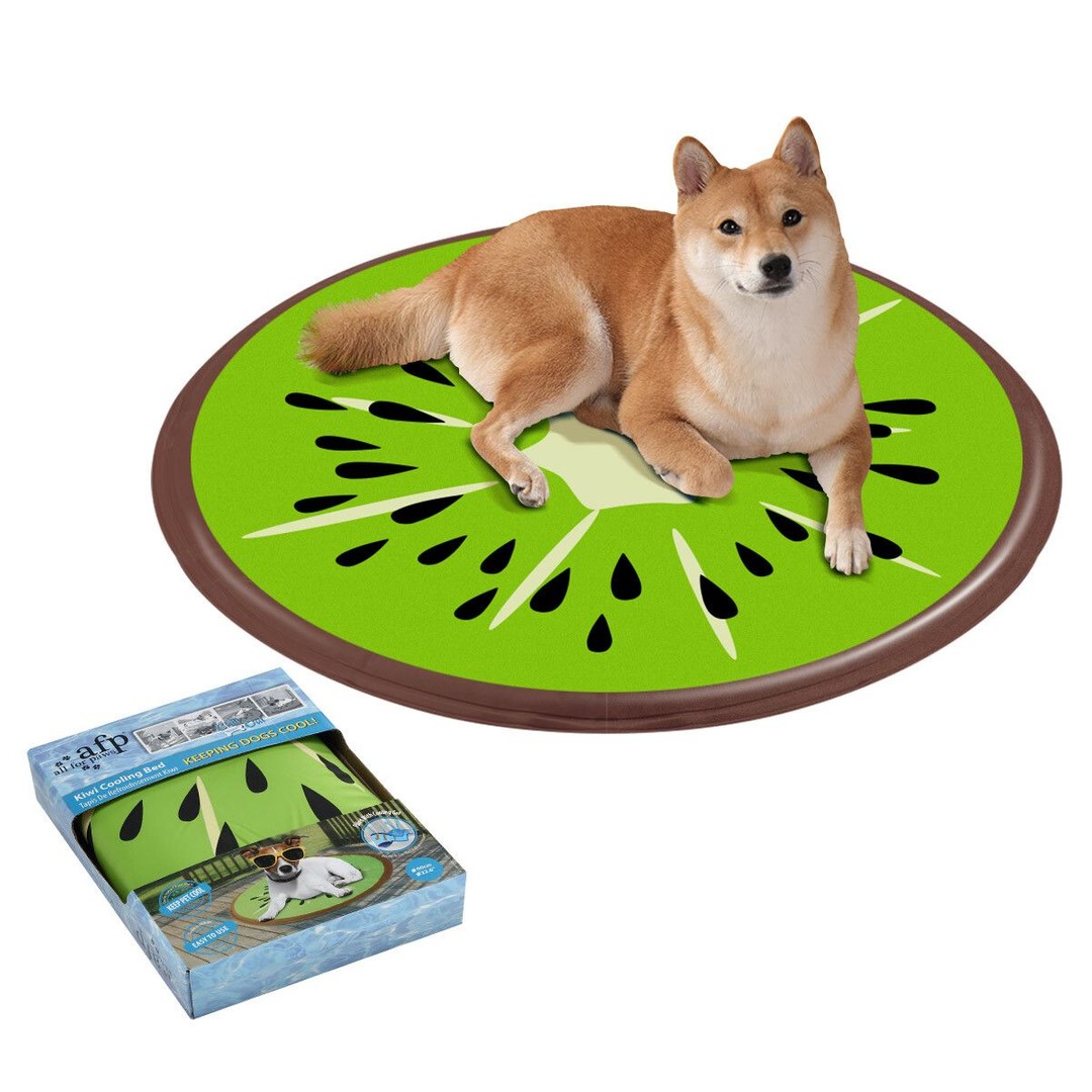 Pet Cooling Mat Dog Pad Cool Gel Kiwi Pattern Cat Bed Green 60X60CM