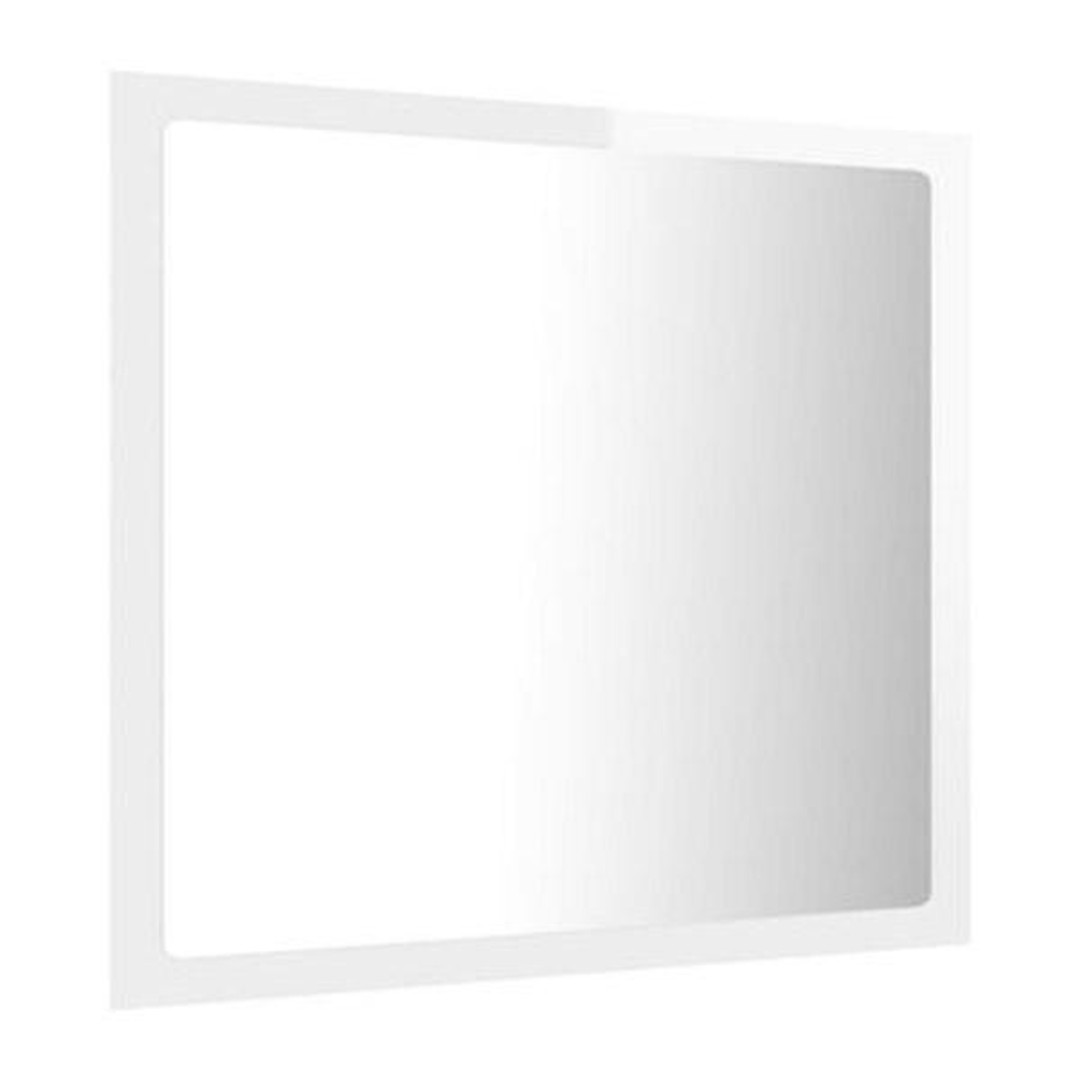 Led Bathroom Mirror High Gloss White 400X85X370 Mm Chipboard, , hi-res