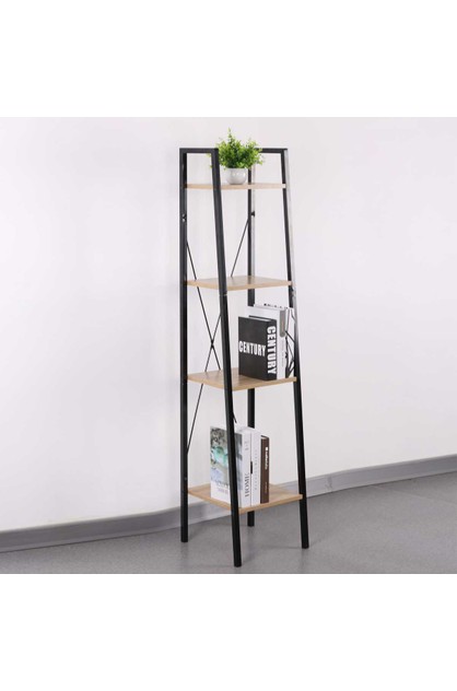 Wall Mounted Pooja Shelf With Doors, Carl Iron Pipe Wall Mount Ladder Bookcase