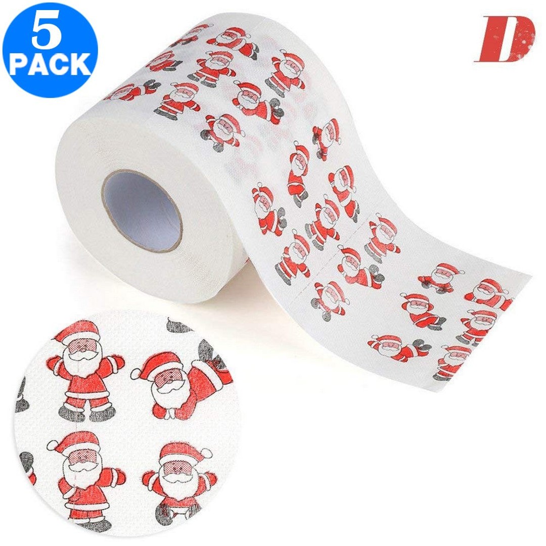 5 Pack Creative Style Christmas Toilet Paper D