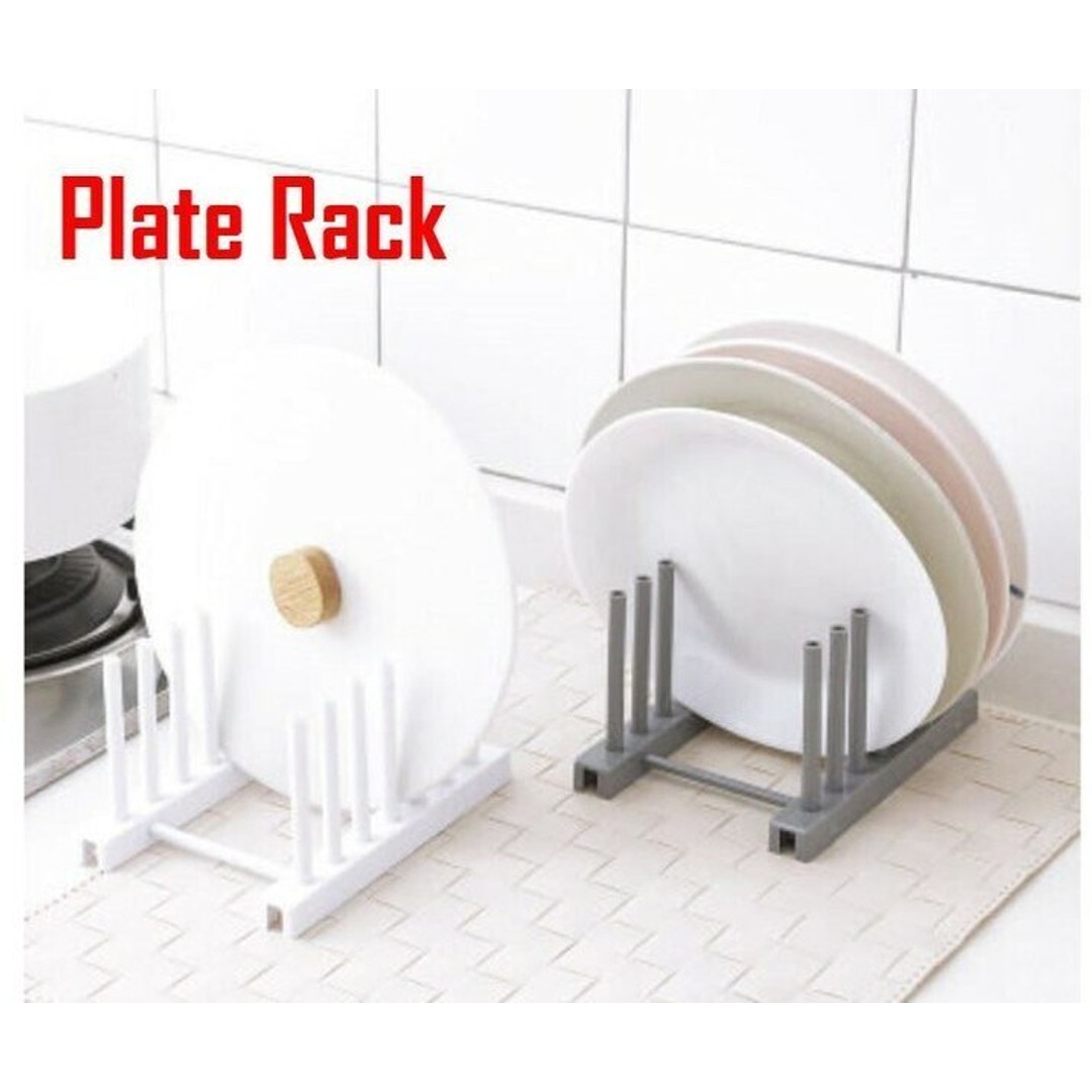 HES WHITE Plate Rack Dish Drying Rack Multipurpose Plates Holder Stand Drainer