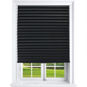 150x60cm Black Window Shades Pleated Blinds Light Blocking Pleated Shades