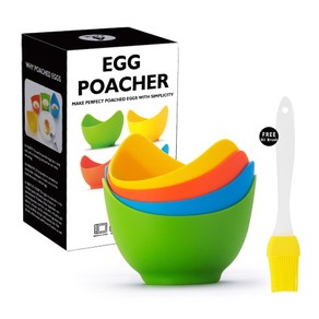 Urban Stock Silicone Egg Poacher Cups 4Pack
