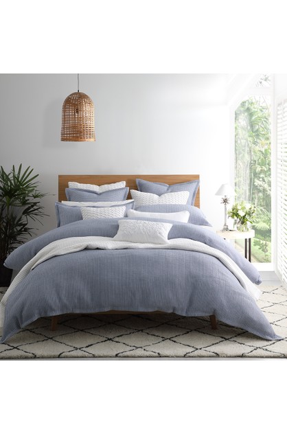 Clearance Dash Chambray Super King, Queen Duvet Cover Sets Clearance