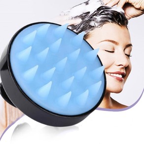 Unisex 3-in-1 Relaxing Shampoo Brush-Black