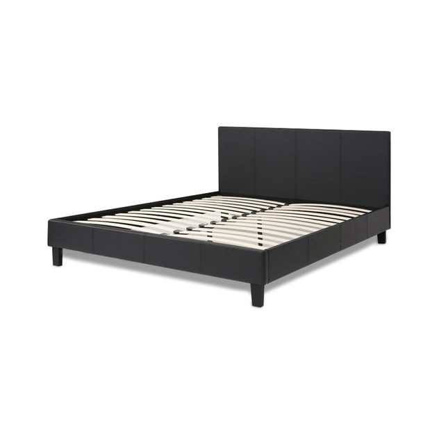 Slat Bed Frame Black Pvc King 1, Why Are Bed Slats Bowed