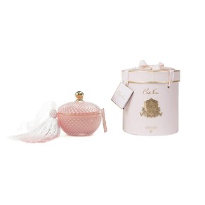 Cote Noire Round Art Deco Candle -  Pink - Peony Bouquet - GML30002