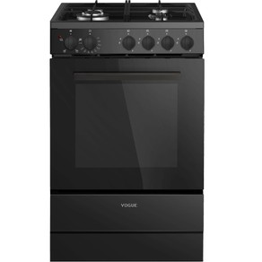 Vogue Freestanding Oven 50cm with Gas Cooktop - Black