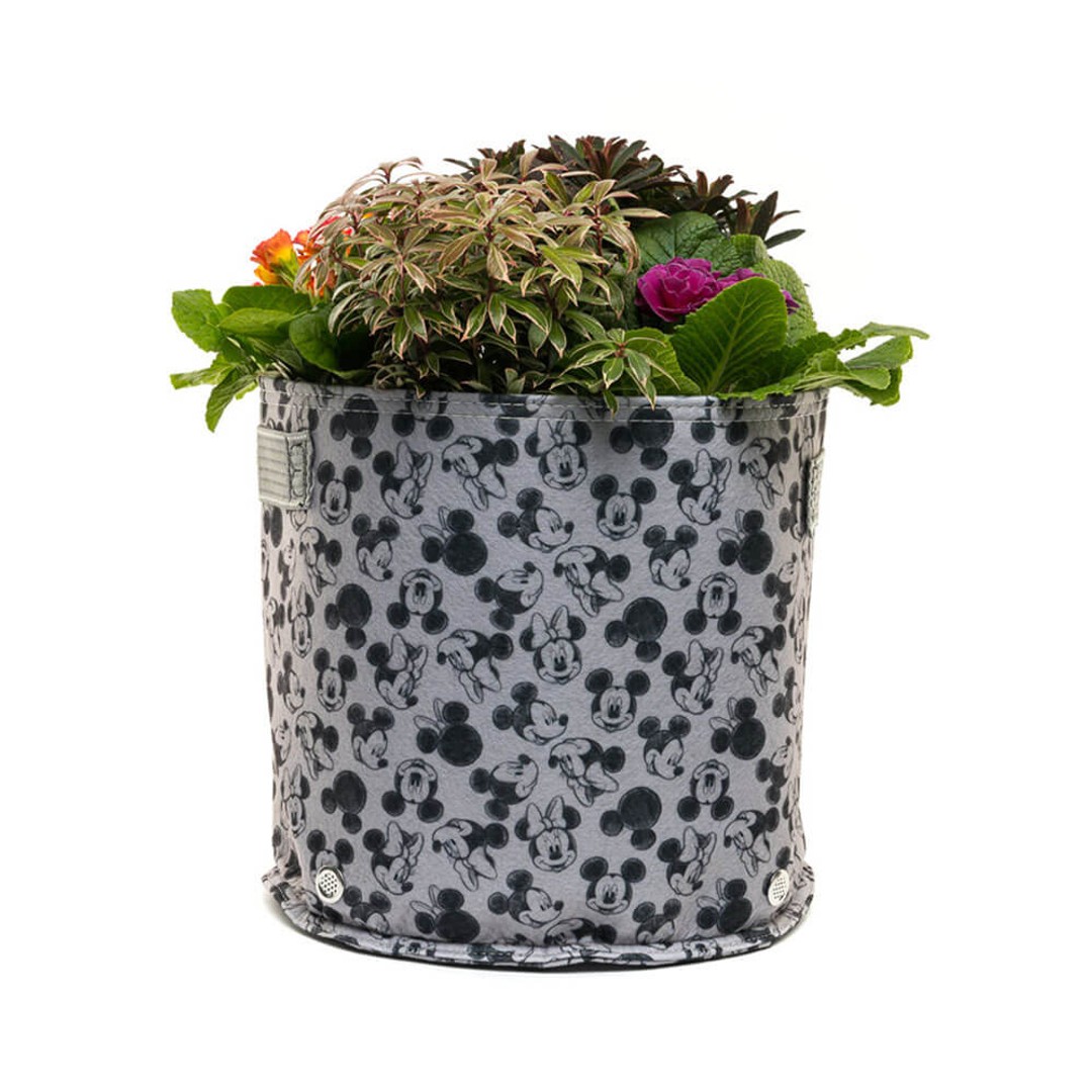 Jardinopia Garden Decor - Eco Pot Fabric: Mickey & Minnie Mouse Small Grey