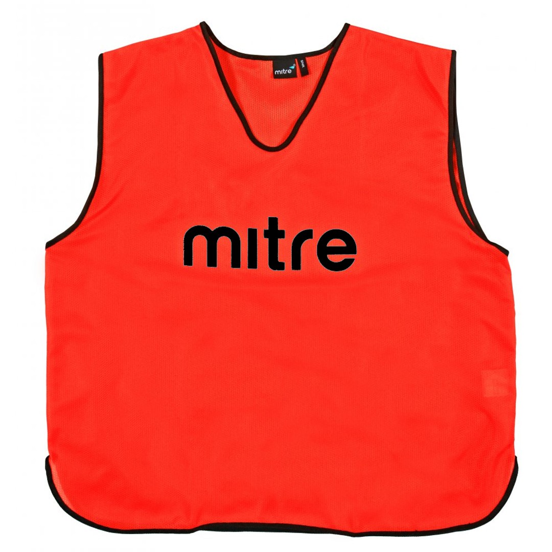Mitre XXL Adults Running/Soccer/Rugby/Basketball Sports Vest Training Bibs Red