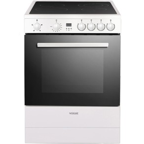 Vogue Freestanding Oven 60cm with Ceramic Cooktop - White