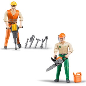 Bruder Bworld 11cm Figurine Construction & Forestry Worker Man Kids Toy 4y+
