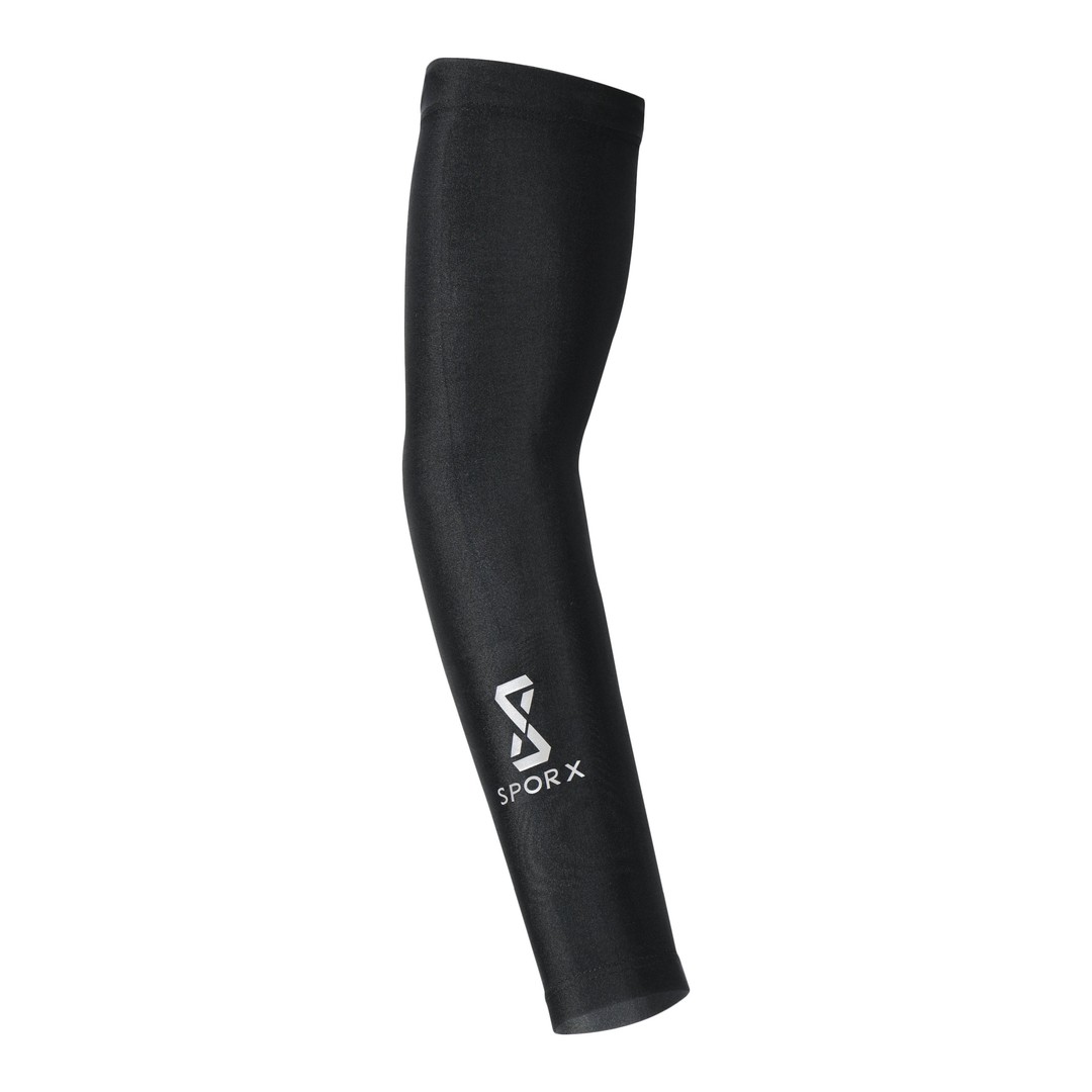 SPORX Arm Sleeve, Compression Arm Sleeve w/ Elbow Pad (1 Sleeve) Black