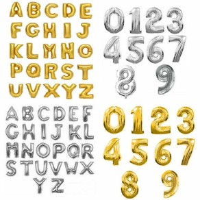 Generic Gold & Silver 32" 80cm Letter Number Foil Helium Balloons Balloon Party Decorate