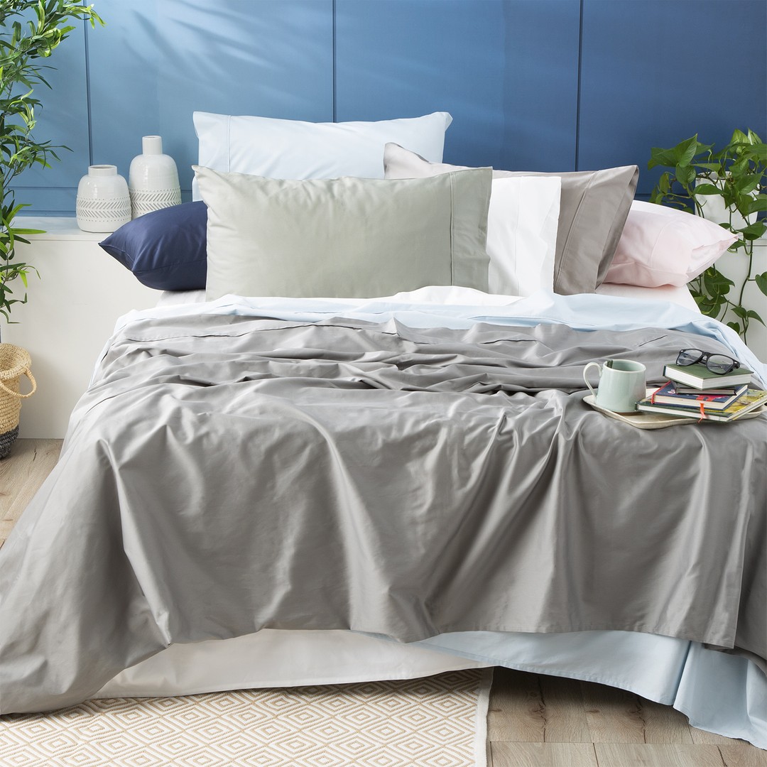 Park Avenue Mega King Bed Sheet/Pillowcases 500TC Bamboo Cotton Bedding Indigo
