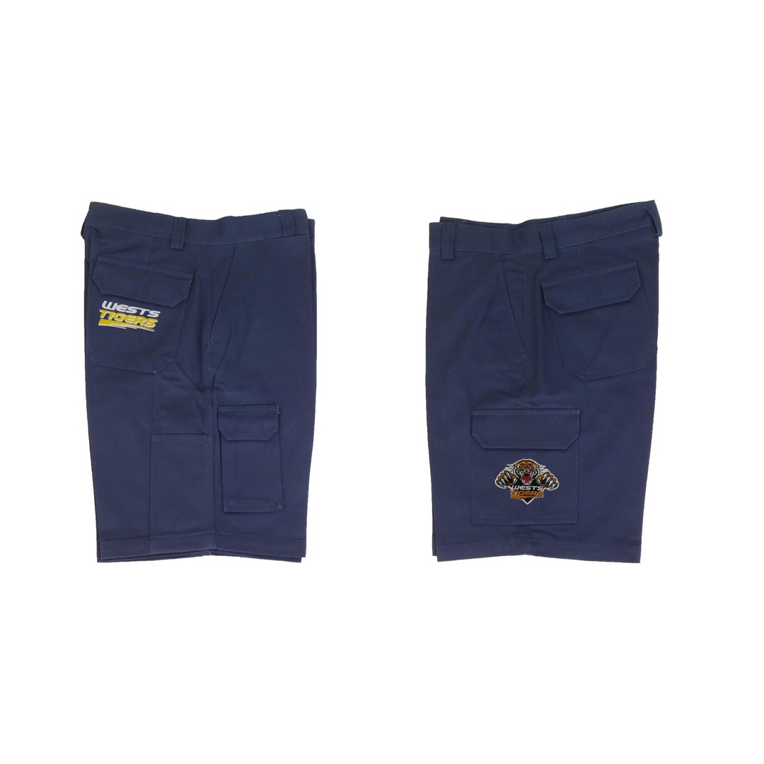Wests Tigers NRL Cargo Work Shorts - Short Pants Navy