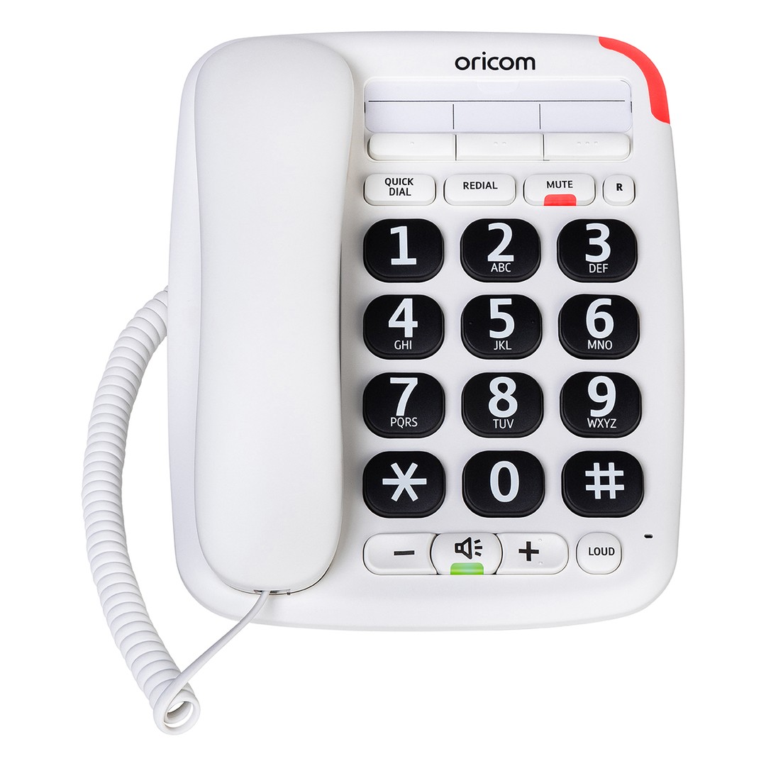 Oricom CARE95 Amplified Big Button Corded Phone w/ Quick Dial NBN Compatible