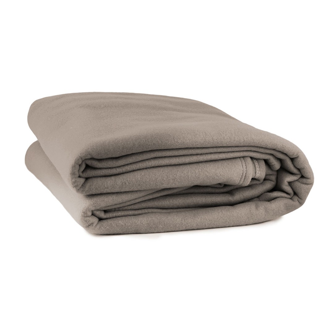 Jason Commercial Single Bed Premium Polar Fleece Blanket 180x245cm Latte 360GSM