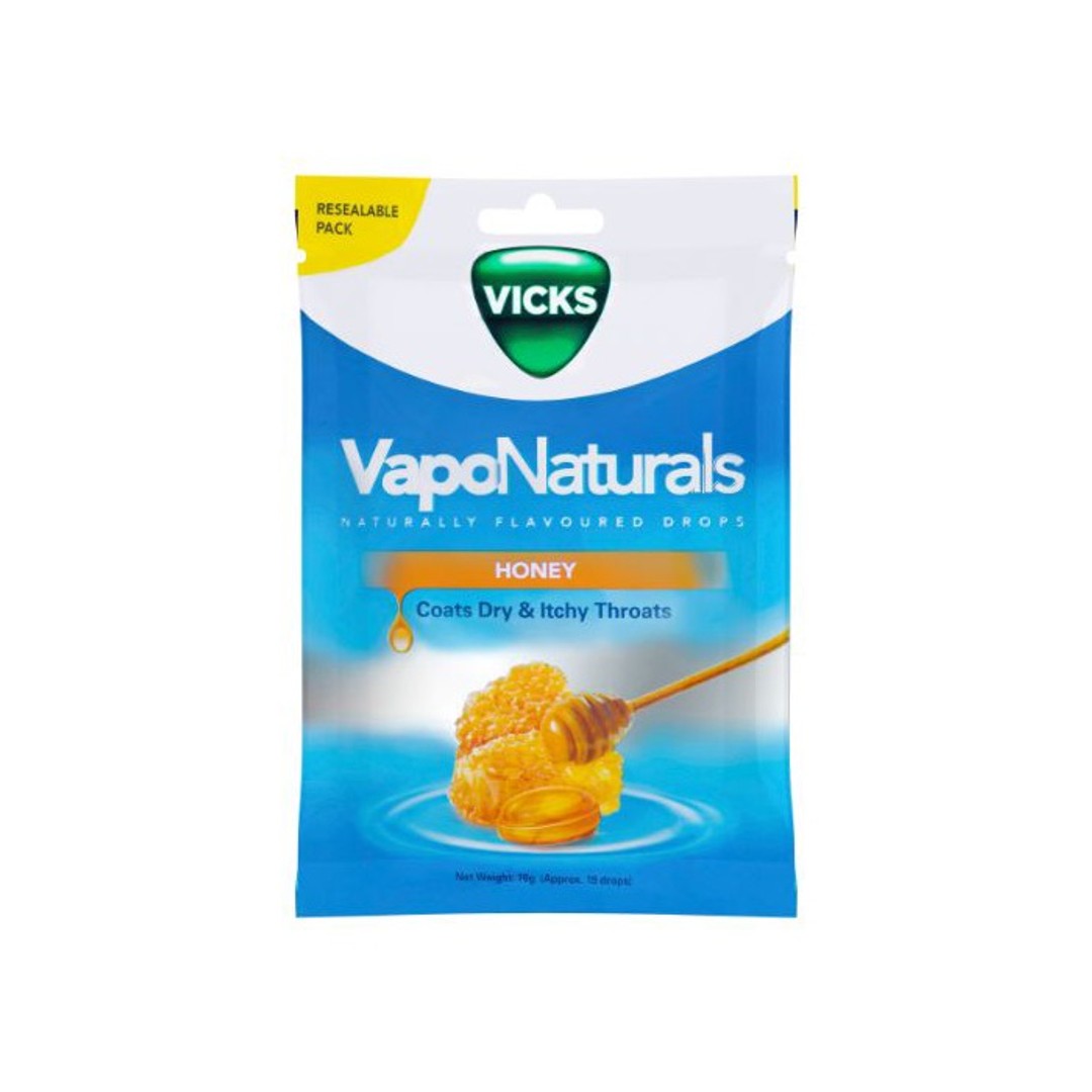 Vicks VapoNaturals Honey Flavoured Drops, Naturally Flavoured 19s