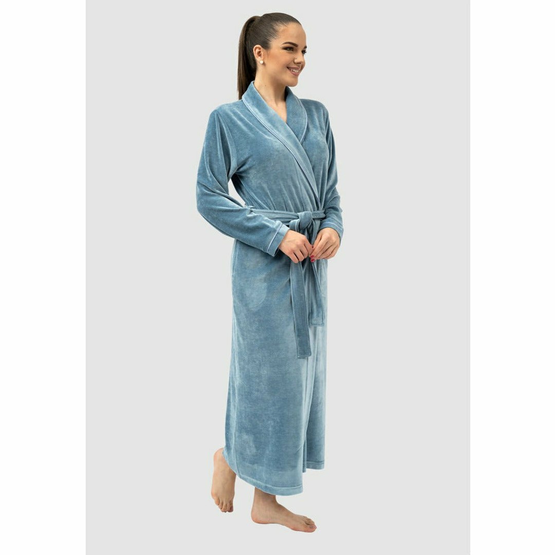 Belmanetti Geneve Modal and Cotton Long Robe with Shawl Collar