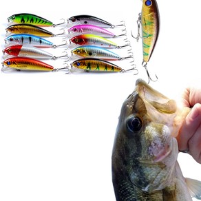 10pcs Fishing Lures Baits Set Bionic Minnow Fishing Bait with Box