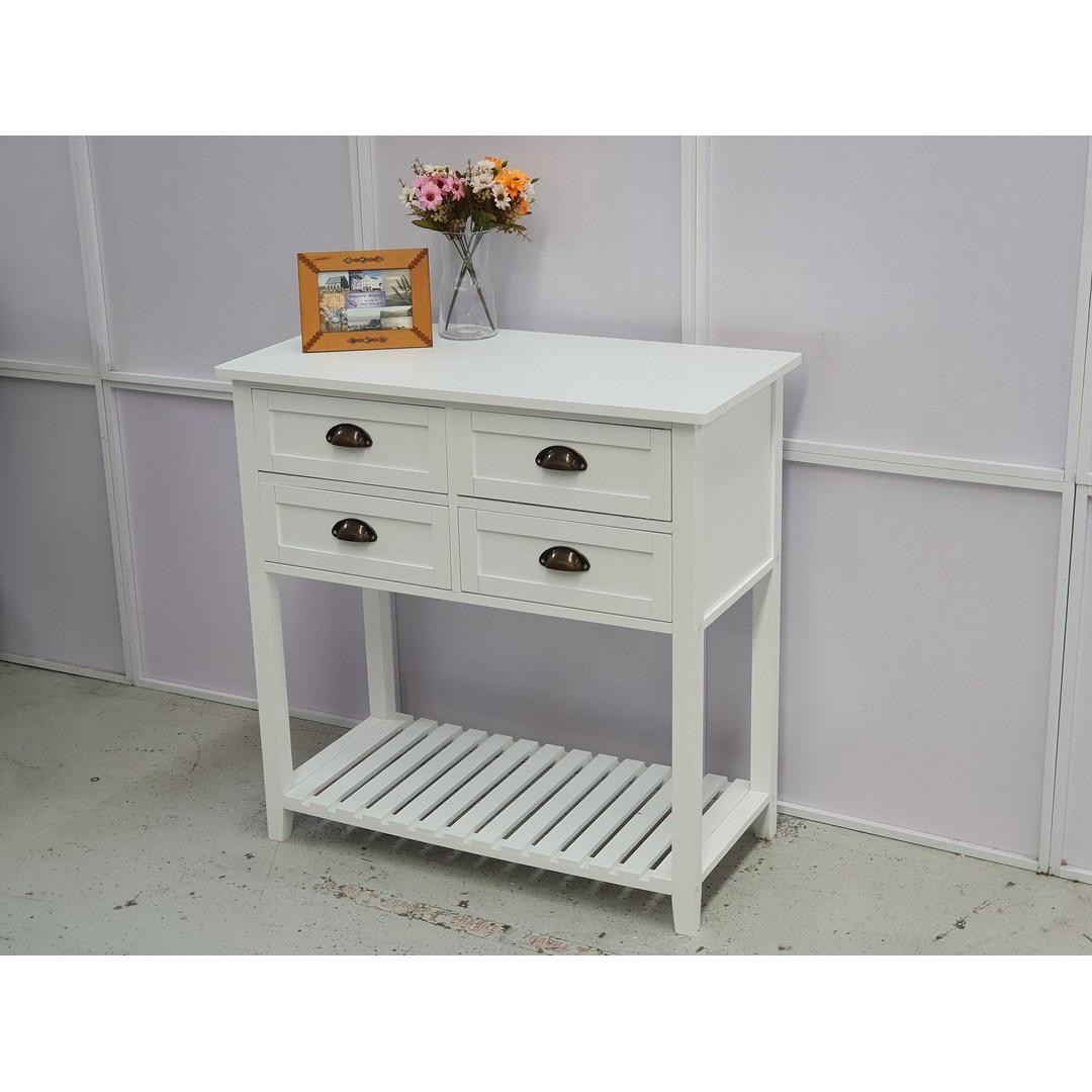 InStock Geena Hall Table White