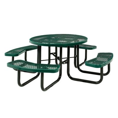 Picnic Table Round 8 Seater Green Trade Tested Online