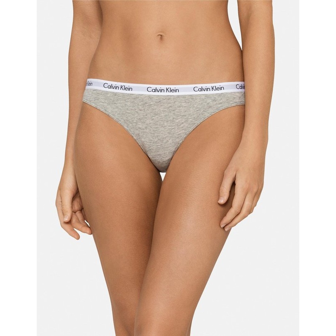 Calvin Klein Women's Carousel Bikini Briefs Underwear 3-Pack - Black/White/Grey Heather, As shown, hi-res