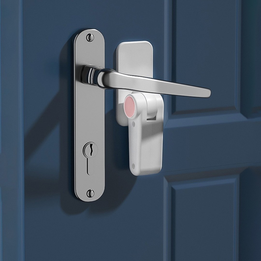2Pack Anti-open Smart Door Handle Lock Door Stopper, As shown, hi-res