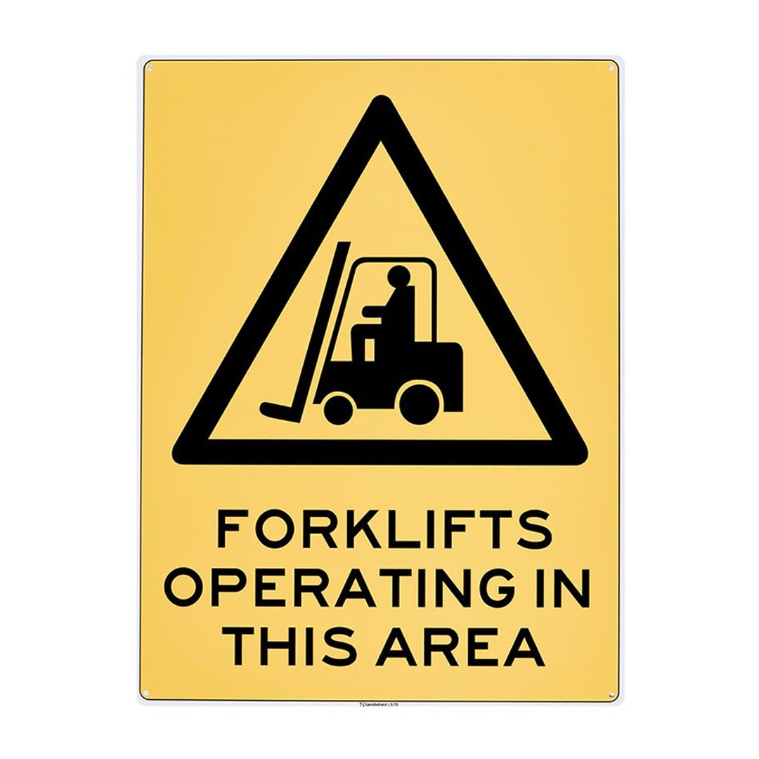 Forklifts Operating In This Area Mountable Large Outdoor Workplace Sign 60x45cm