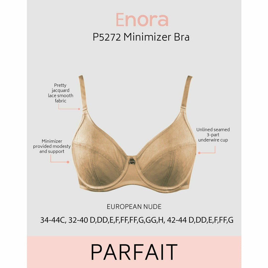 Parfait Enora Underwired Minimiser Bra, European Nude, hi-res